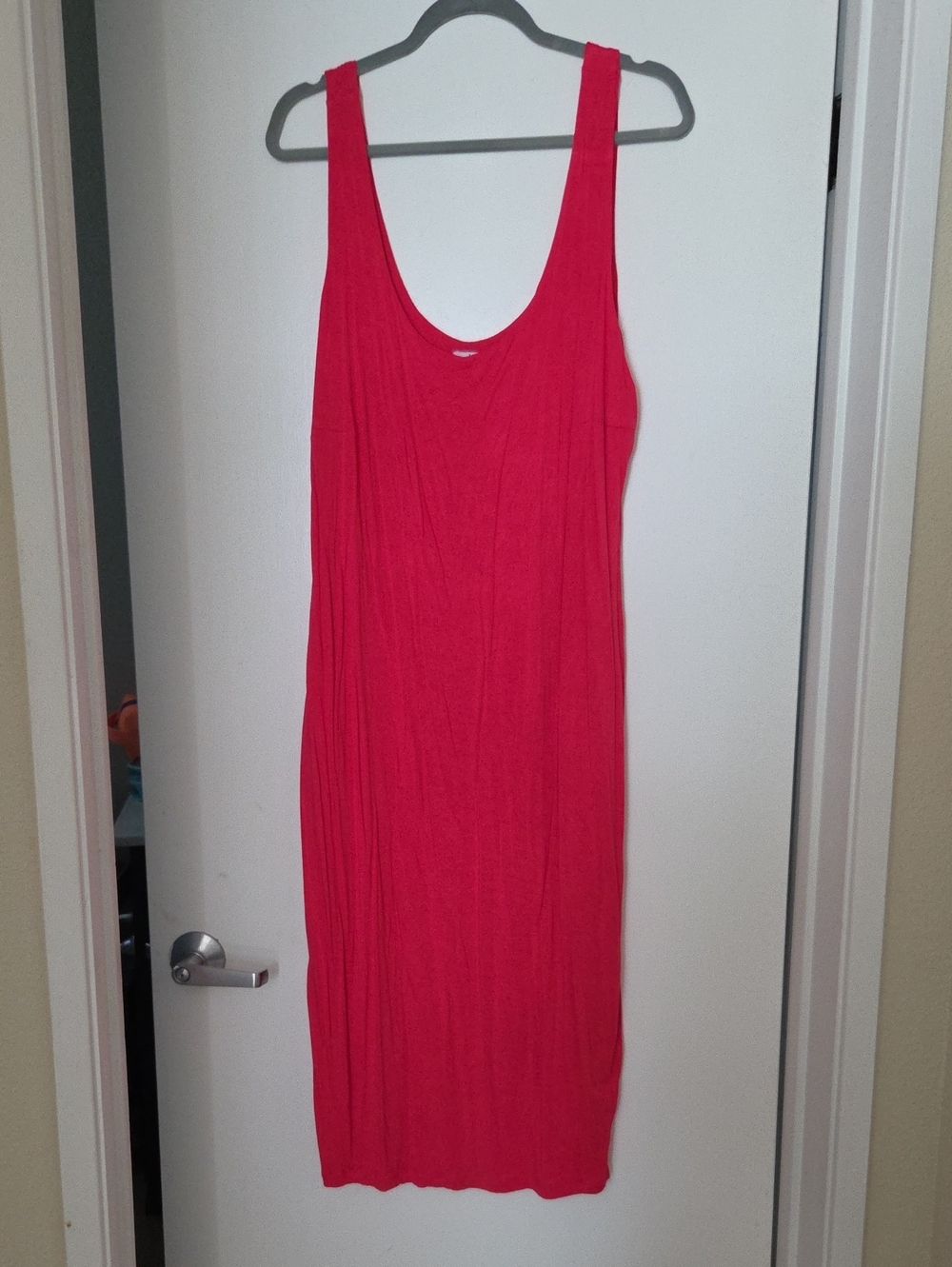Bar III Sleeveless Scoop Midi Dress in Hot Pink